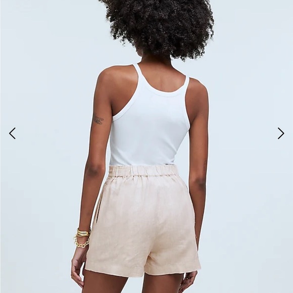 NWT Madewell Clean Pull-On Short in 100% Linen - Picture 2 of 9